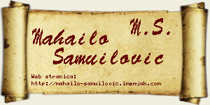 Mahailo Samuilović vizit kartica